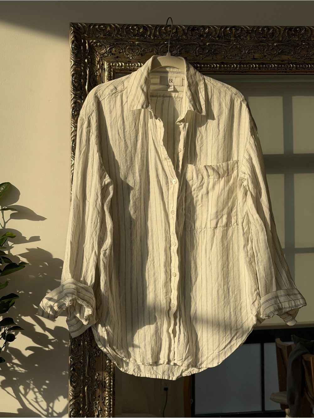 Banana Republic Striped Linen Shirt // XS